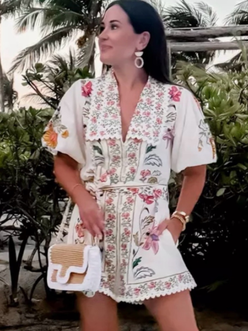 FARM Rio belted Floral Insects Romper Size M - Picture 16 of 16